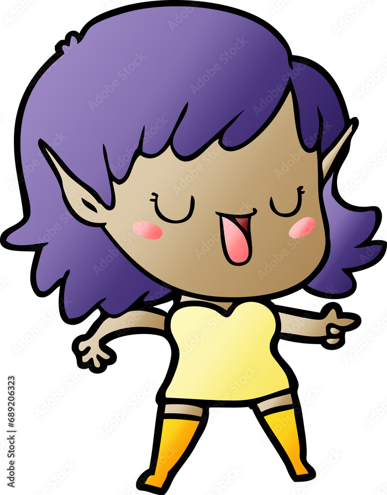 cartoon elf girl cartoon elf girl