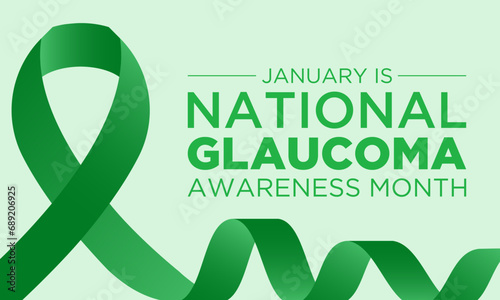 National Glaucoma Awareness month is observed every year in january. January is Glaucoma Awareness Month. Eye health and vision care concept for banner design. Vector illustration.