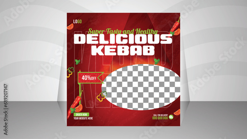 Fast food restaurant business Food Menu banner Social Media Post or web banner template design.icon. Fresh pizza, burger & pasta online sale promotion flyer or poster.
