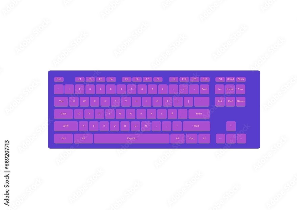 keyboard isolated on white