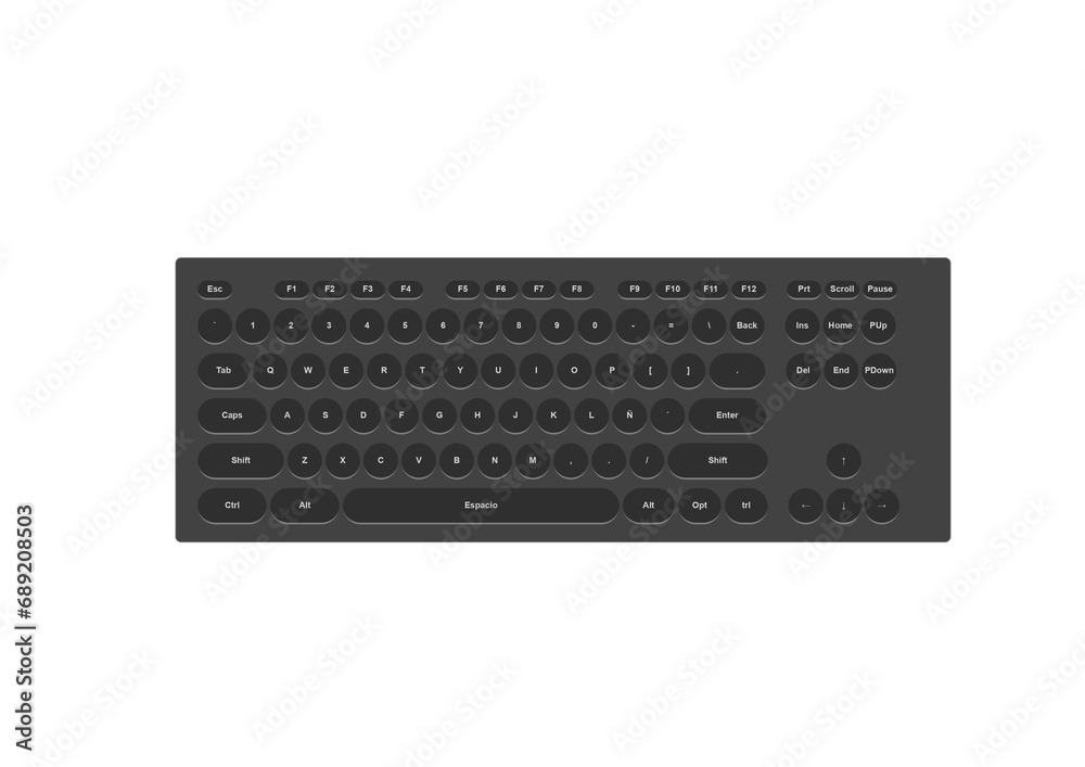 Fototapeta premium keyboard isolated on white