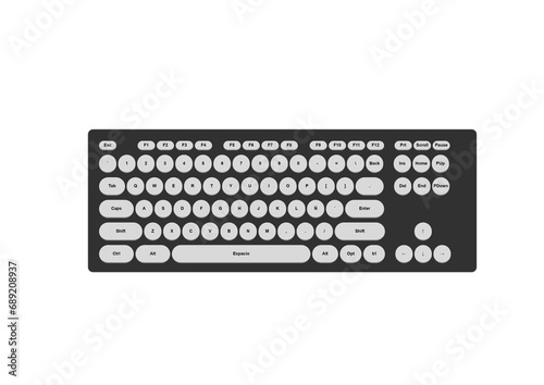 keyboard isolated on white