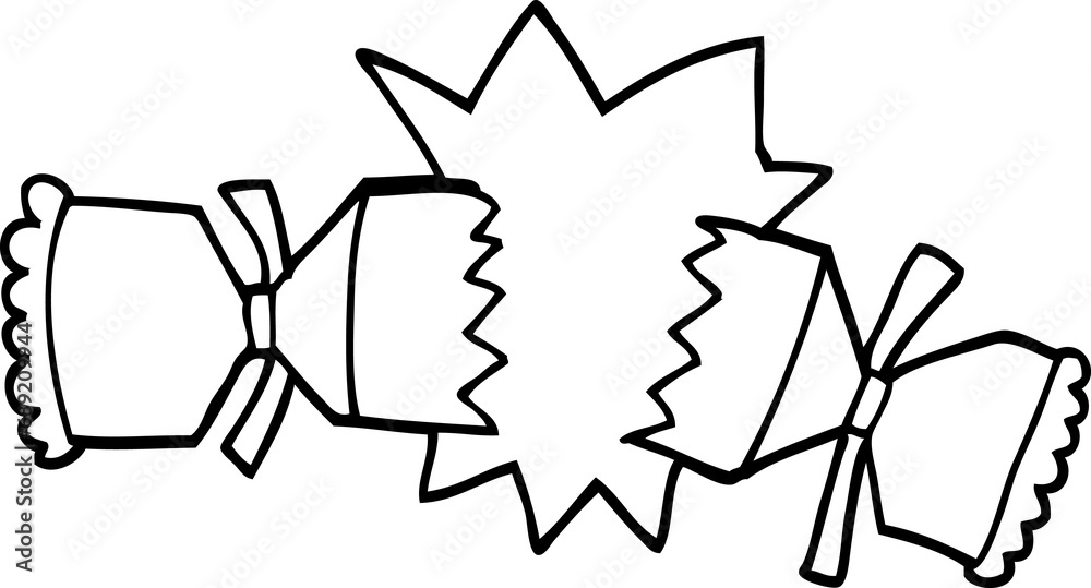 line drawing cartoon cracking cracker line drawing cartoon cracking cracker