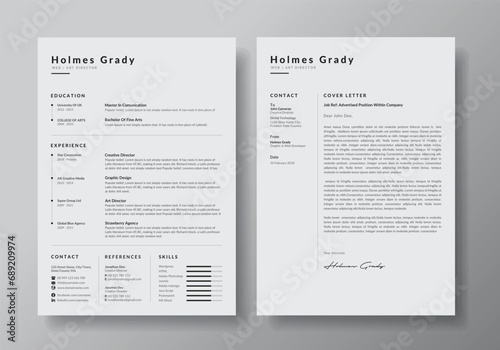 Modern Clean Resume Cv Template photo