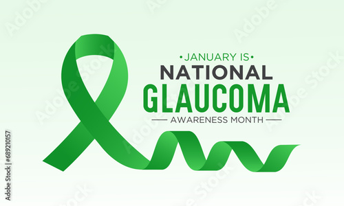 National Glaucoma Awareness month is observed every year in january. January is Glaucoma Awareness Month. Eye health and vision care concept for banner design. Vector illustration.