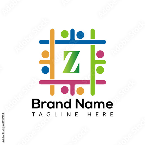 Abstract Z letter modern initial lettermarks logo design	

