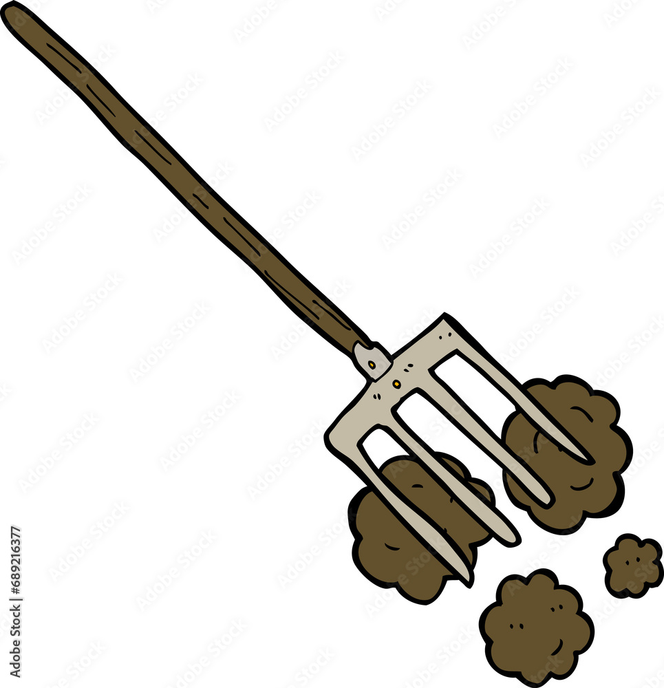 cartoon pitch fork