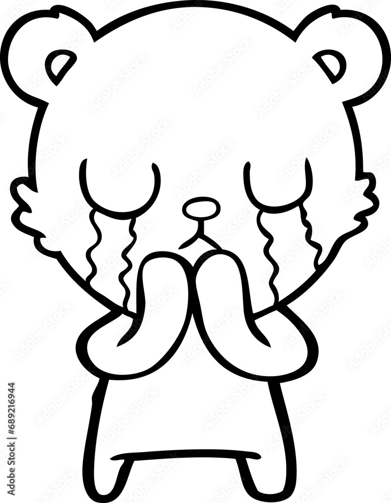 crying cartoon bear crying cartoon bear