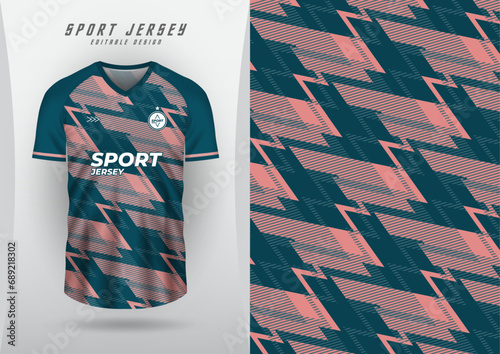 Background, sublimation pattern, outdoor sports, jersey, football, futsal, running, racing, exercise, zigzag pattern, fabric pattern duck head green pink
