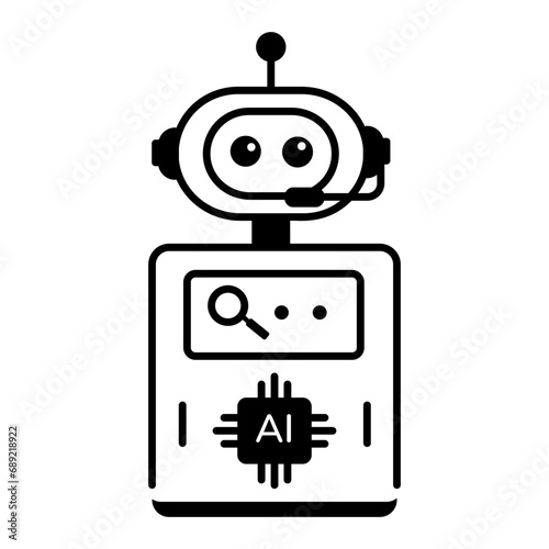 Premium outline icon of a search bot 