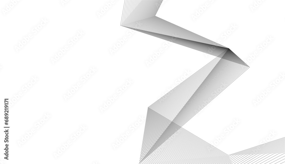 Architecture building 3d. Concept sketch.