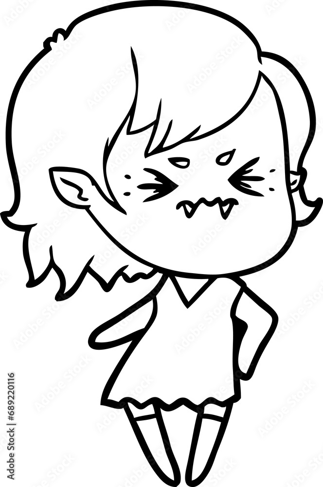 annoyed cartoon vampire girl annoyed cartoon vampire girl