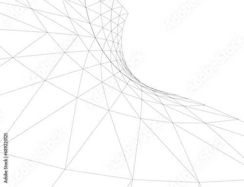 Architecture building 3d. Concept sketch.