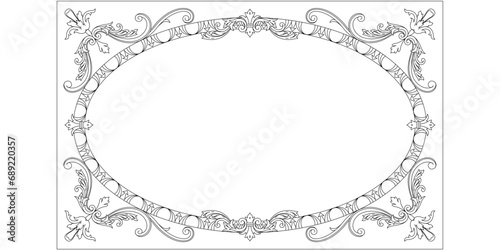 frame engraving vector