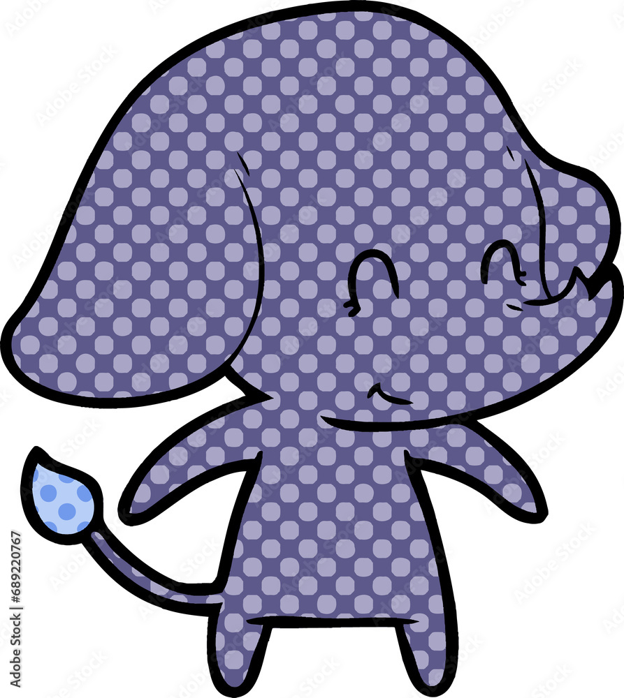 Obraz premium cute cartoon elephant