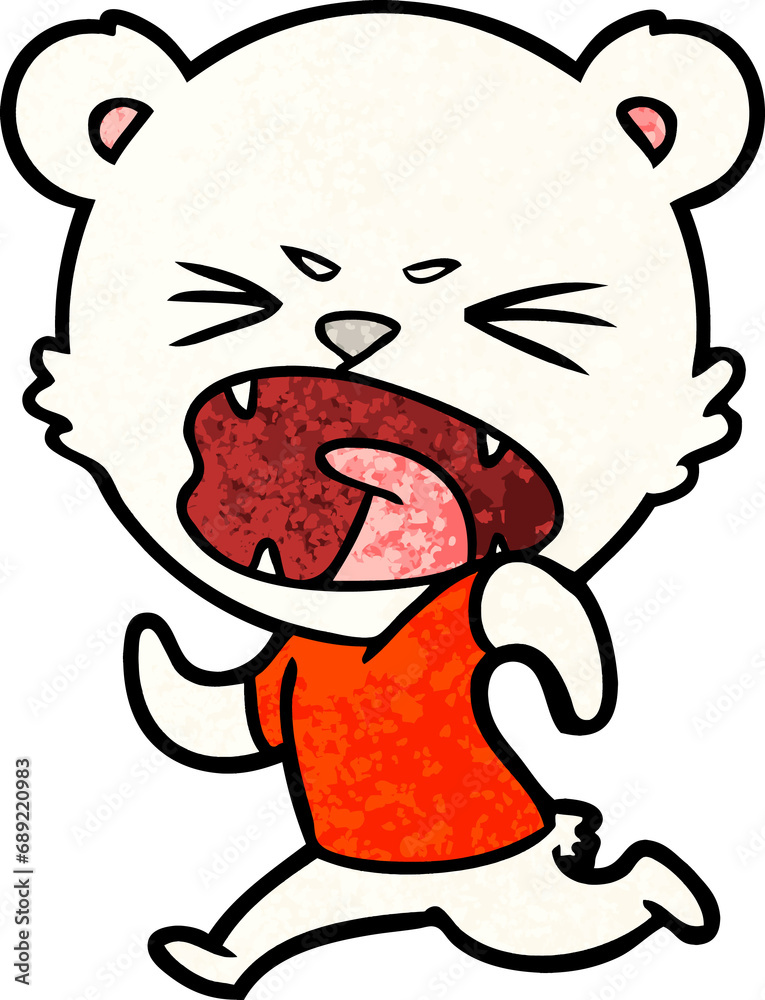 Obraz premium angry polar bear cartoon