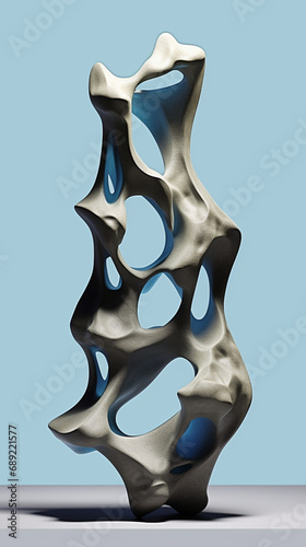 The material of the stone, handicrafts, the shape of the water flow containing liquid created with Generative Ai