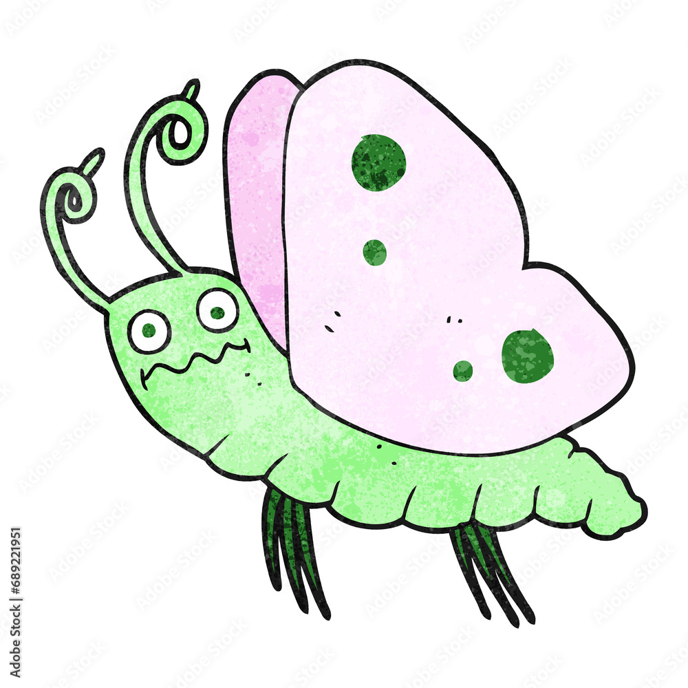 freehand textured cartoon funny butterfly freehand textured cartoon funny butterfly