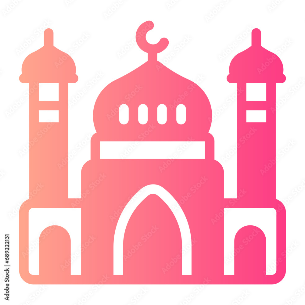 mosque gradient icon