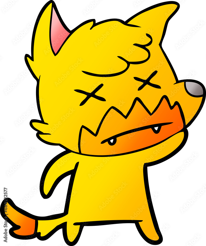 dead fox cartoon character dead fox cartoon character