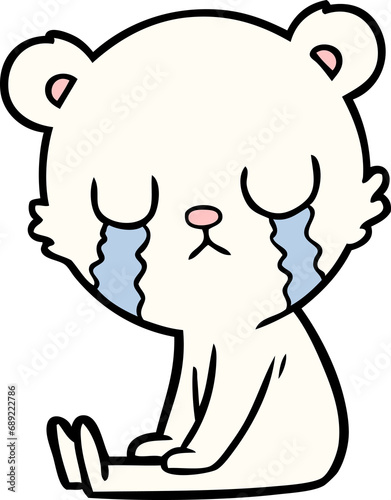 crying polar bear cartoon
