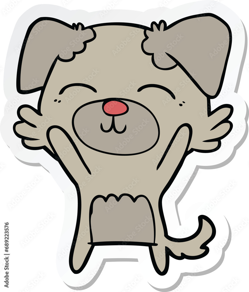 Fototapeta premium sticker of a cartoon dog