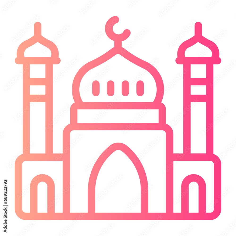 mosque gradient icon