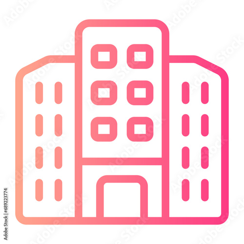 hotel gradient icon