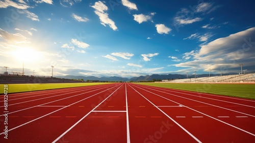 A high school running track