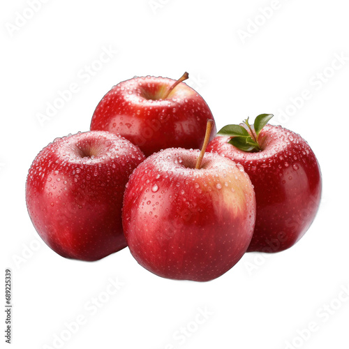 Apples isolated on transparent background