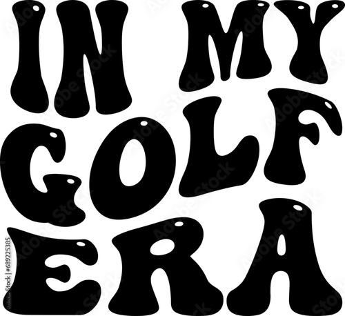 in my golf era retro text