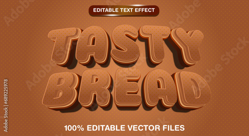 Tasty bread editable text effect Template themed food