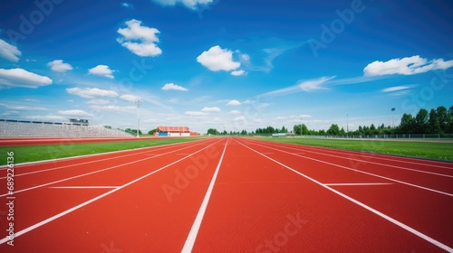 The track in the sports field