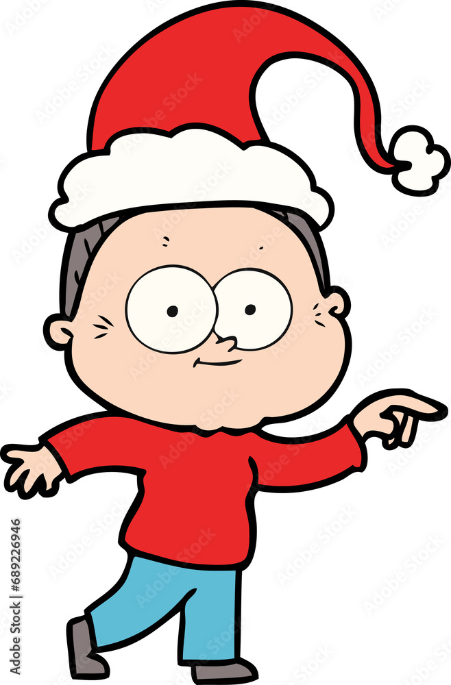 hand drawn line drawing of a happy old woman wearing santa hat hand drawn line drawing of a happy old woman wearing santa hat