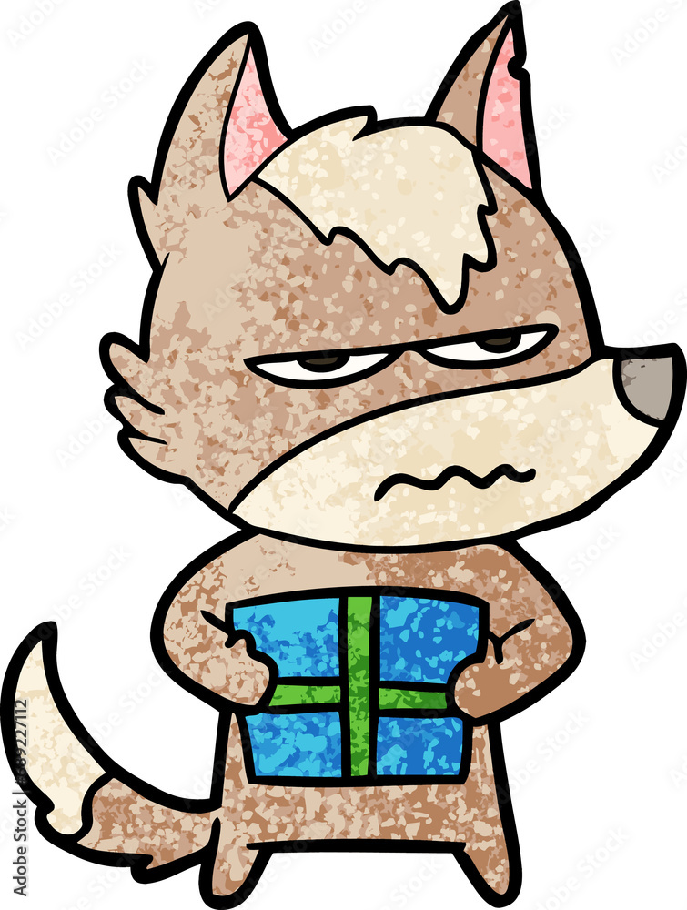 cartoon annoyed wolf cartoon annoyed wolf