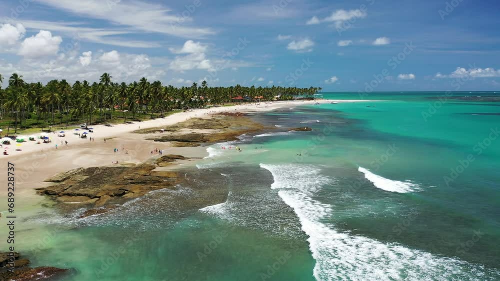 Praia de Tamandaré e Carneiros Visto de Cima com Drone 4k - Litoral Sul de Pernambuco - Nordeste - Brasil Praia de Tamandaré e Carneiros Visto de Cima com Drone 4k - Litoral Sul de Pernambuco - Nordeste - Brasil