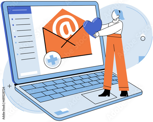 Email marketing vector illustration. Success in email marketing relies on effective communication and relationship building The email marketing concept emphasizes importance personalized and targeted