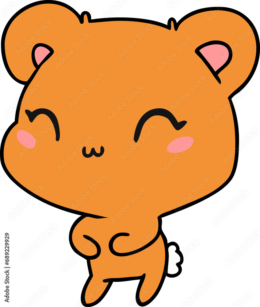 cartoon illustration kawaii cute teddy bear cartoon illustration kawaii cute teddy bear