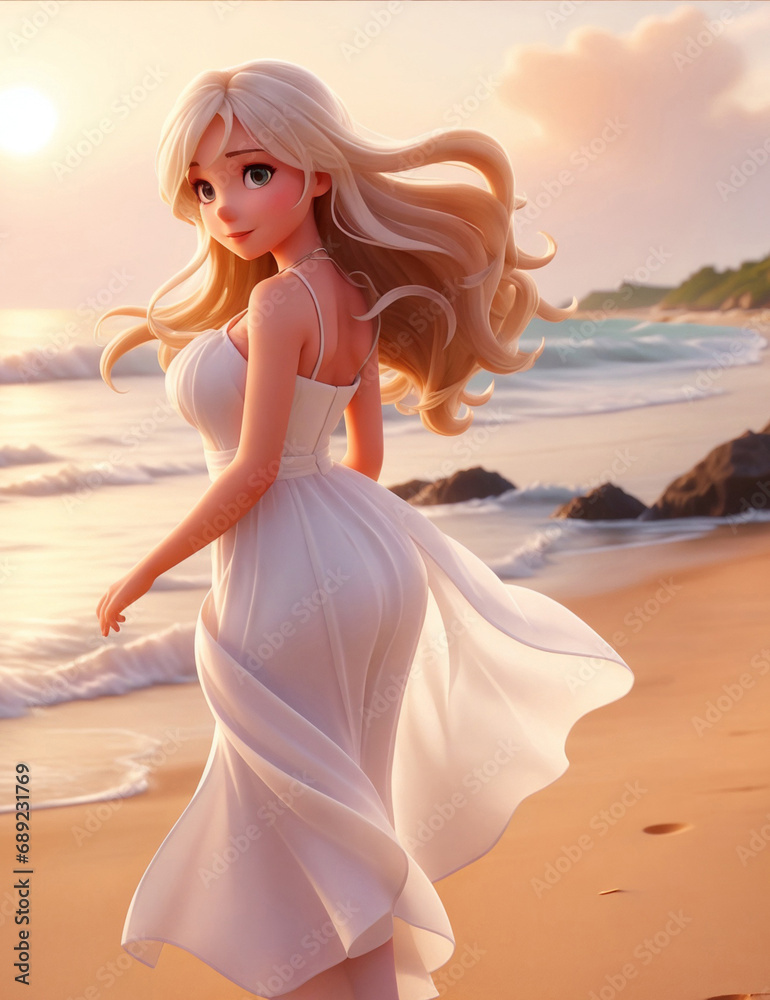 Seaside Serenity: A Blissful Portrait of a Young Woman by the Beach, Where Sun-Kissed Beauty Meets Coastal Tranquility, Capturing the Essence of Relaxation and Natural Radiance, generative ai Seaside Serenity: A Blissful Portrait of a Young Woman by the Beach, Where Sun-Kissed Beauty Meets Coastal Tranquility, Capturing the Essence of Relaxation and Natural Radiance, generative ai