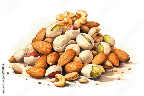 Nut ingredient background almonds food snack