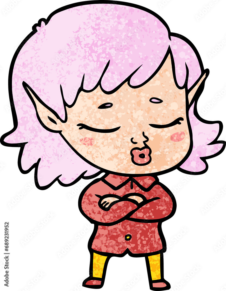 pretty cartoon elf girl pretty cartoon elf girl