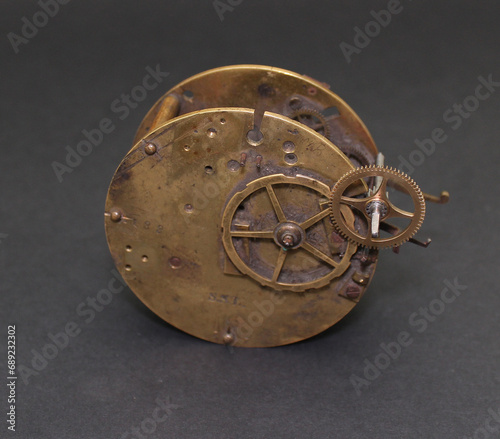 Mechanism from a time machine. Steampunk bronze attribute.