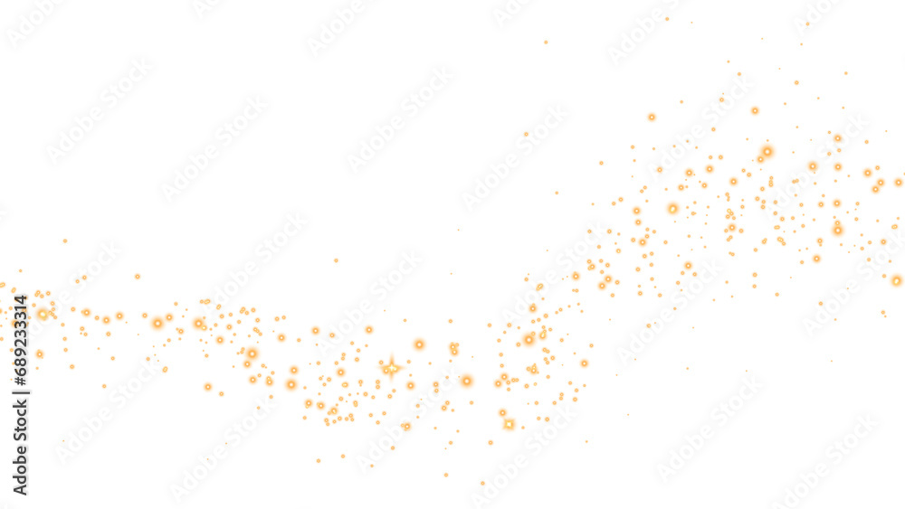 Golden sparkling falling star. Stardust trail. Cosmic glittering wave. Stock royalty free. PNG