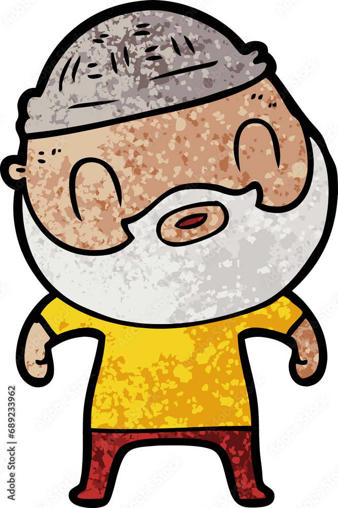 cartoon bearded man cartoon bearded man