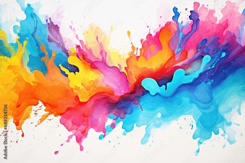 Dye design colored background watercolor art blue background splash paint abstract splattered