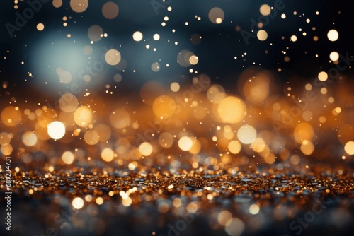 Capturing the enchantment of Christmas, this photo showcases a mesmerizing bokeh of snowflakes against a light background, creating a festive and holiday atmosphere. 