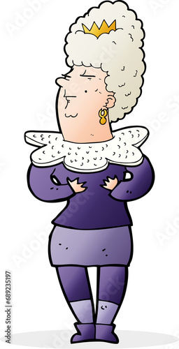 cartoon aristocratic woman
