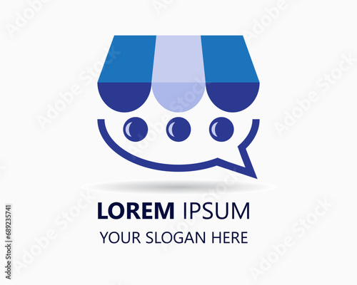 store online shop logo design template