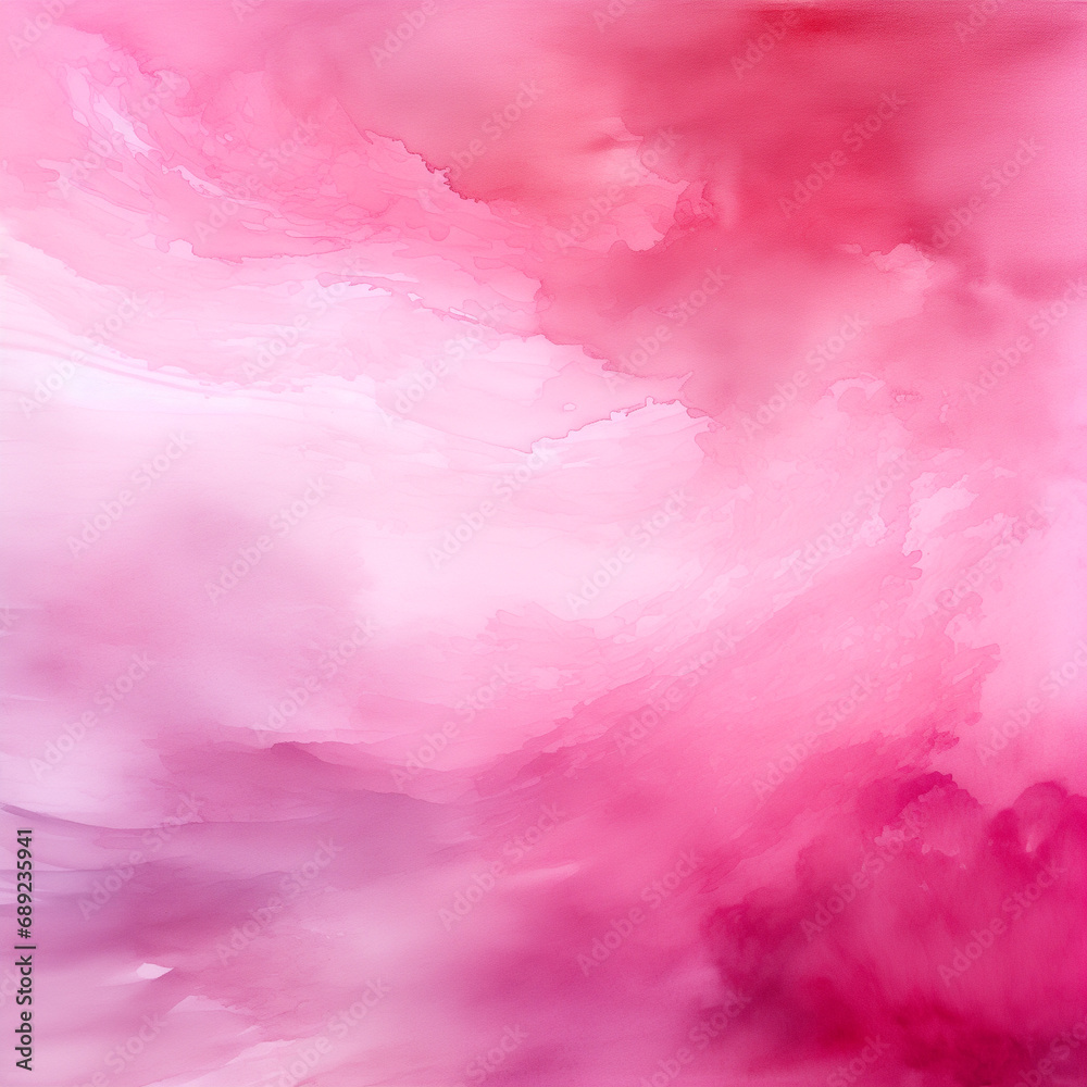 Fototapeta premium A delicate watercolor texture with a swirl of cotton candy pink and sky blue, creating a dreamy and ethereal backdrop