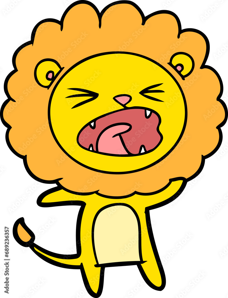 Obraz premium cartoon lion